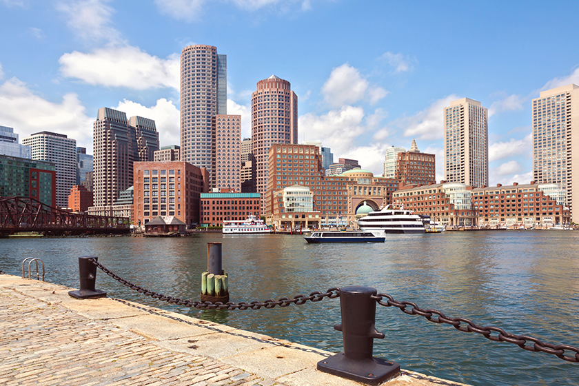 Boston Harbor and Financial District 